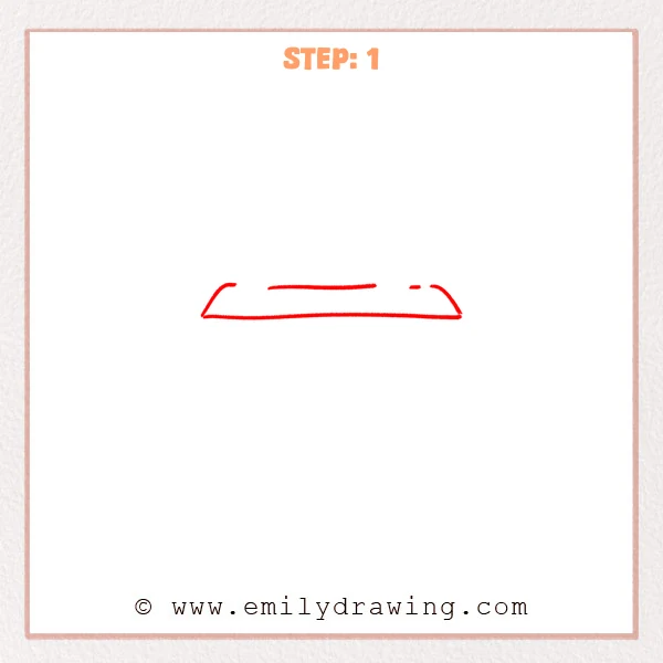 how to draw a desk - Step 1