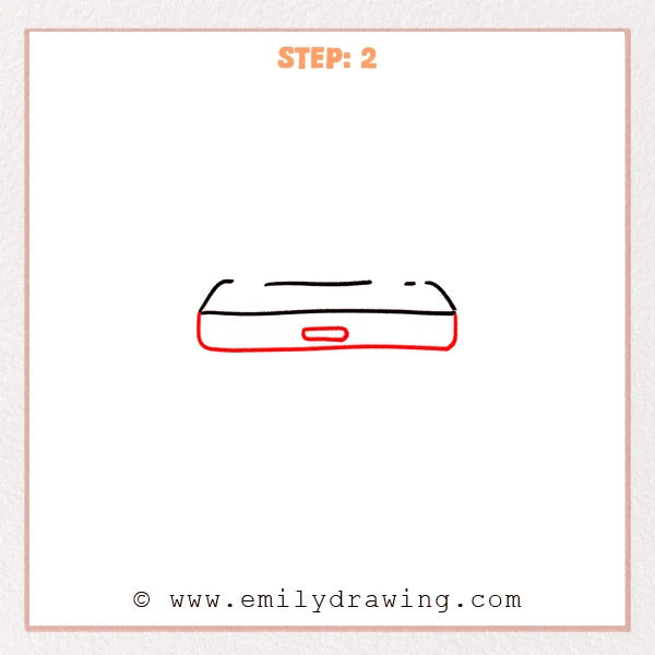 how to draw a desk - Step 2