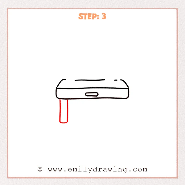how to draw a desk - Step 3