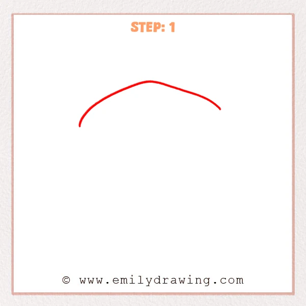 how to draw a dice - A first step for how to draw a dice, showing a single smooth curved line that starts the top outline.