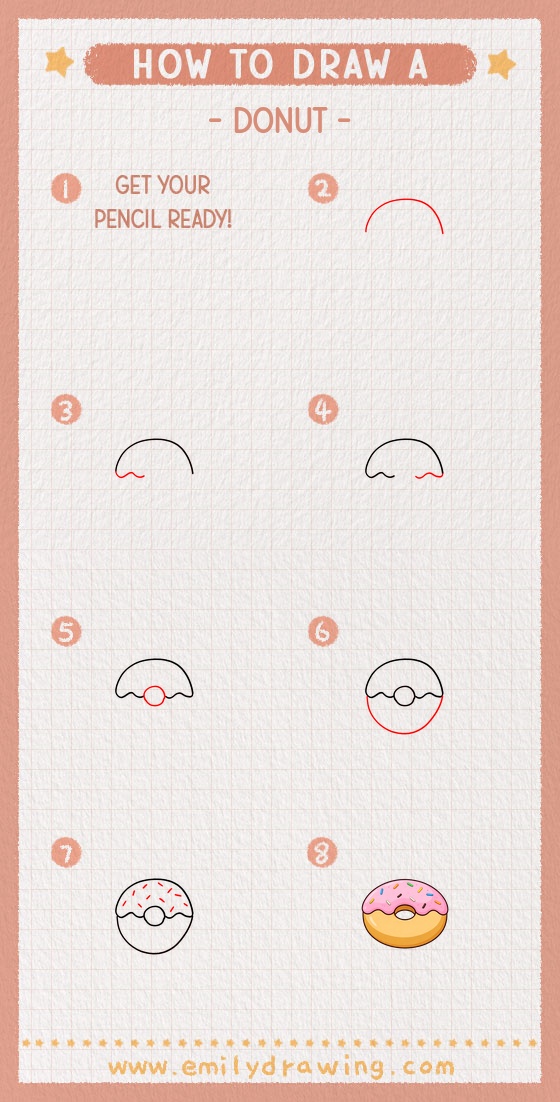 how to draw a donut pinterest pin