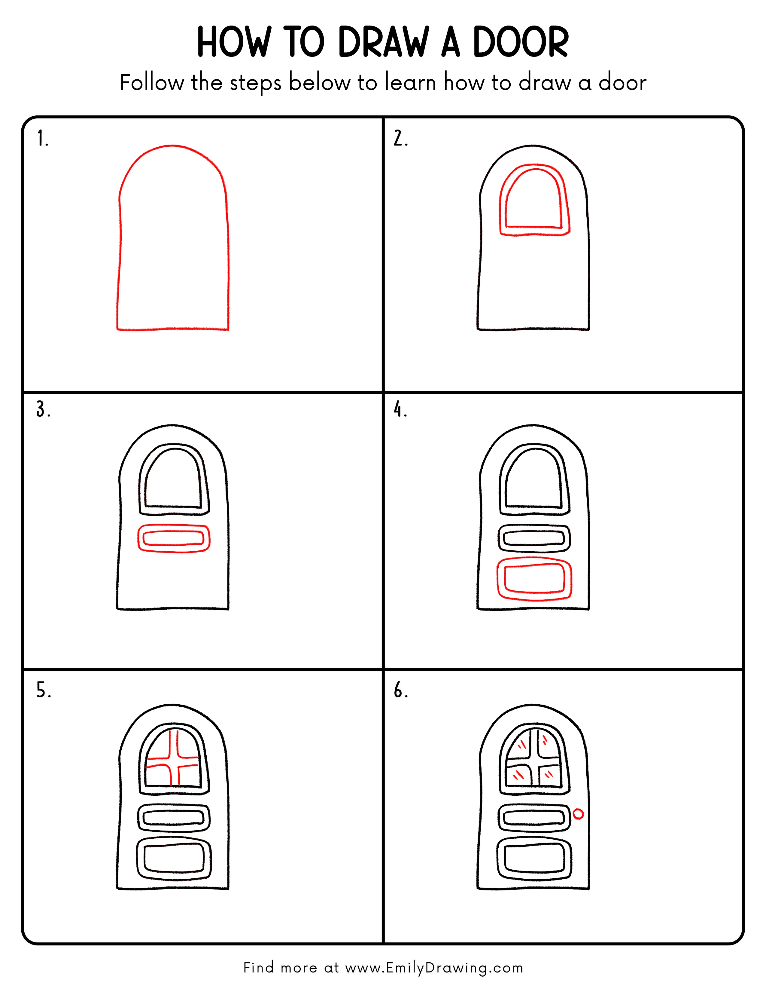 Printable Door Drawing Guide