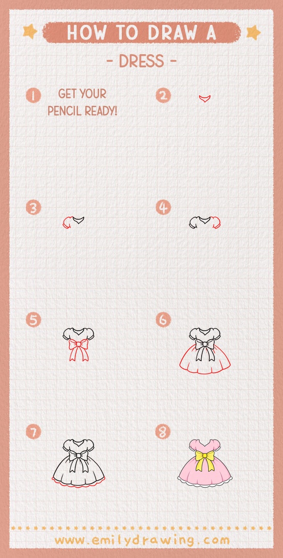 how to draw a dress pinterest pin