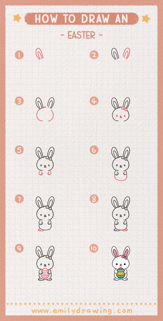 how to draw an easter pinterest pin