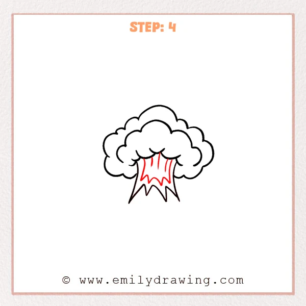 how to draw an explosion - Step 4