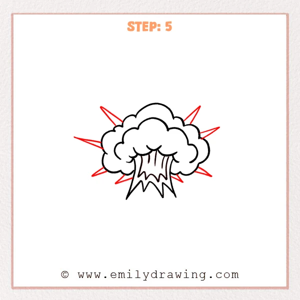 how to draw an explosion - Step 5