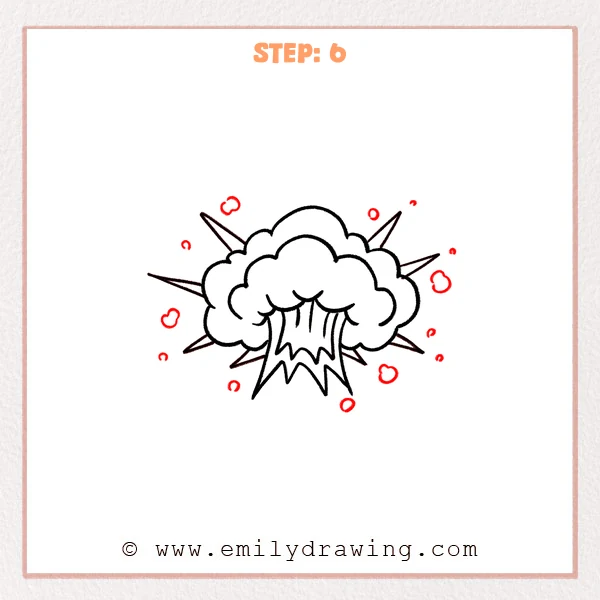 how to draw an explosion - Step 6