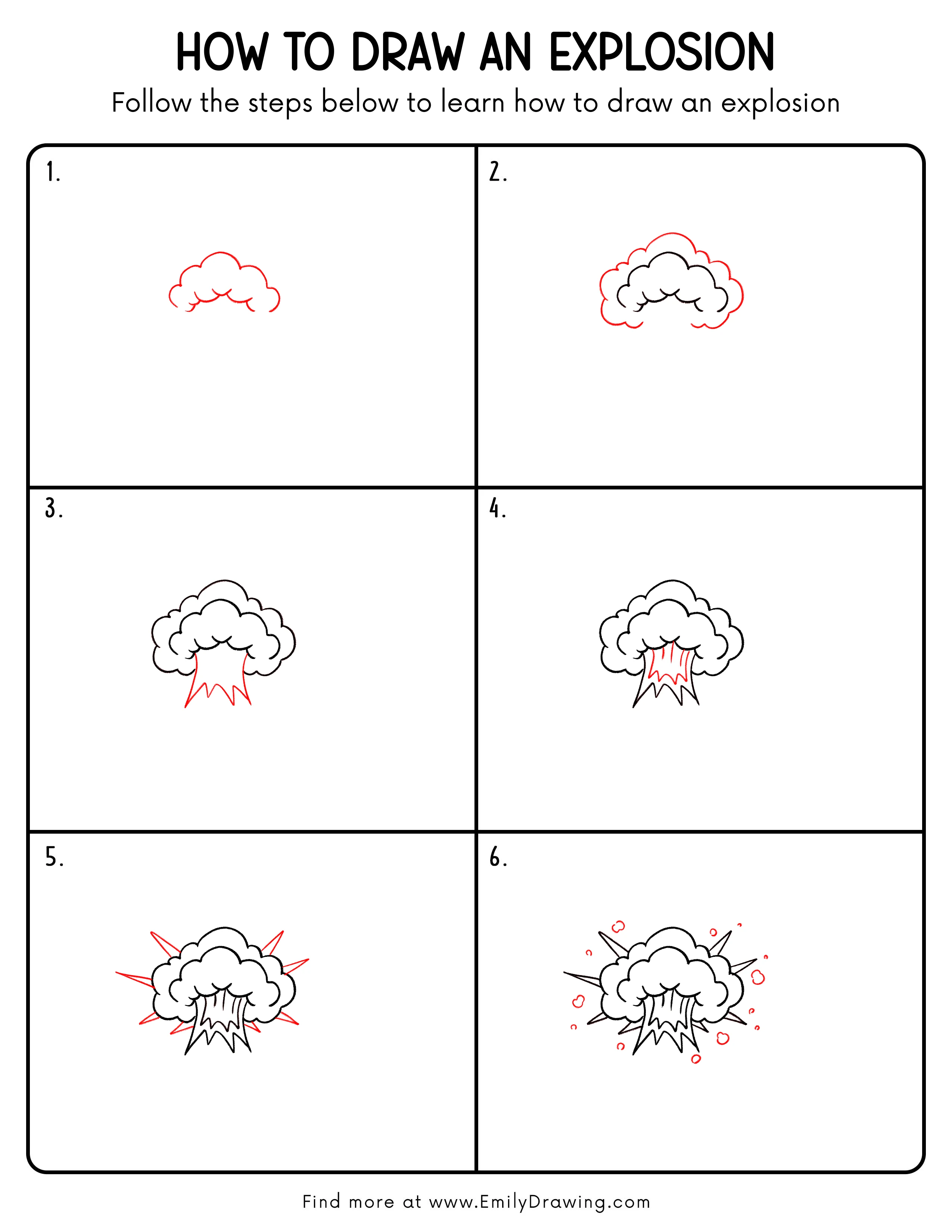 Printable Explosion Drawing Guide