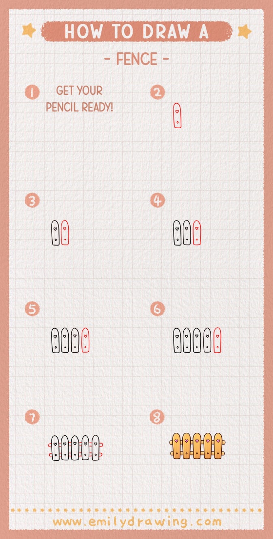 how to draw a fence pinterest pin