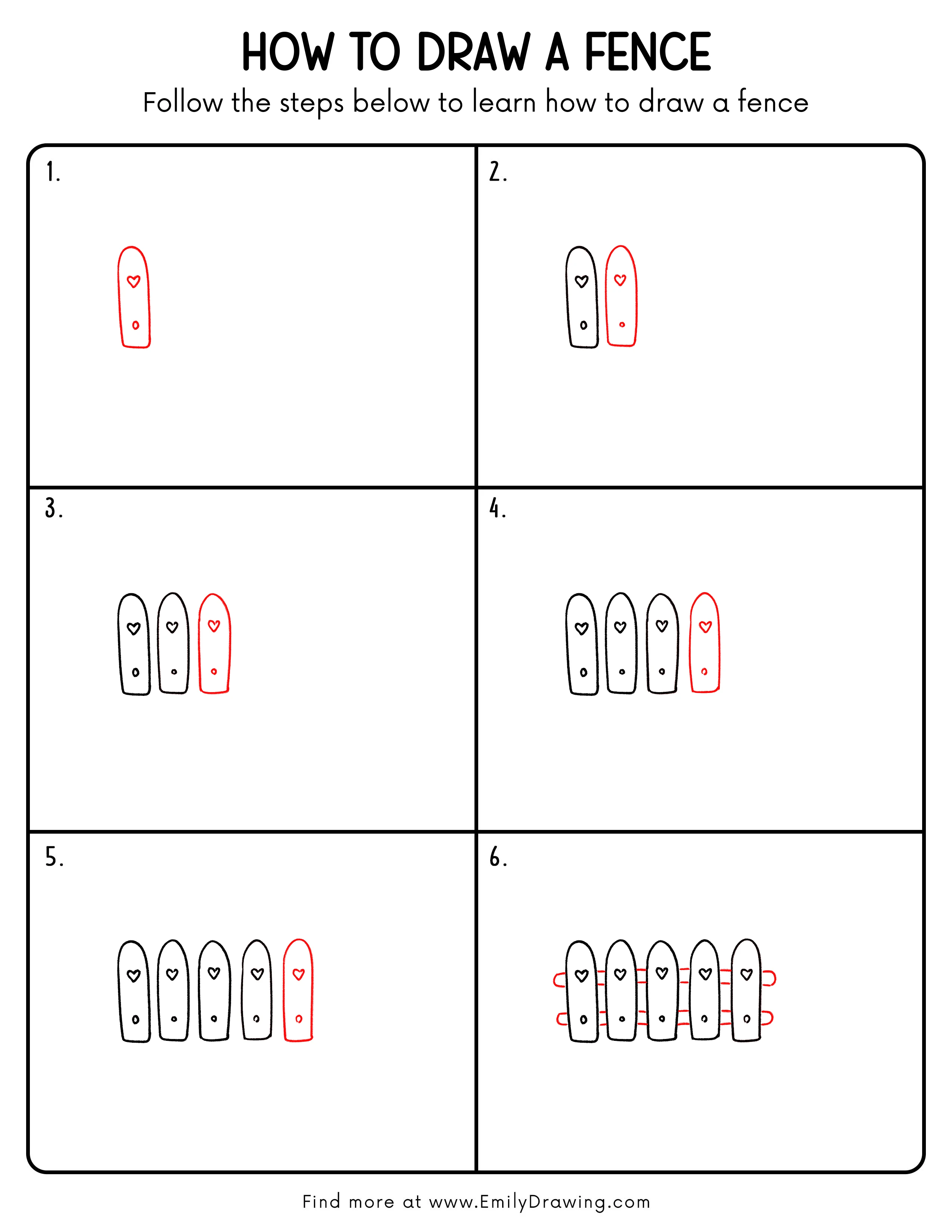 Printable Fence Drawing Guide