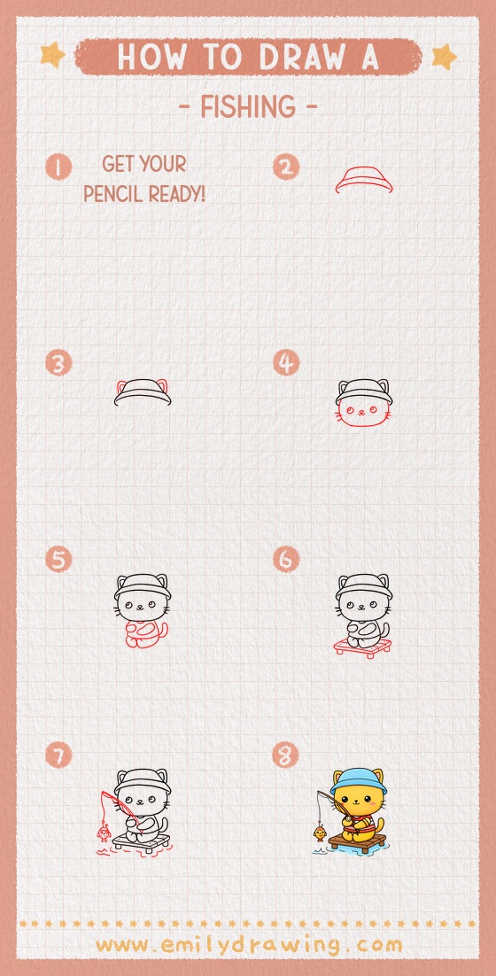 how to draw a fishing pinterest pin