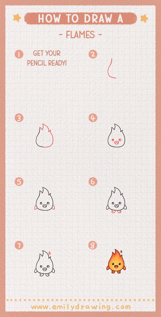 how to draw a flames pinterest pin