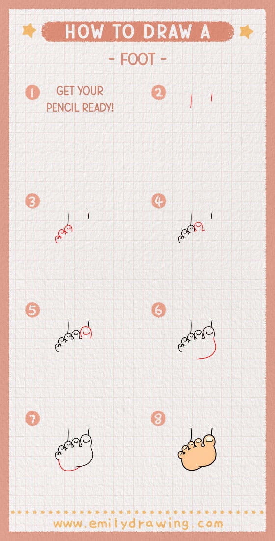 how to draw a foot pinterest pin