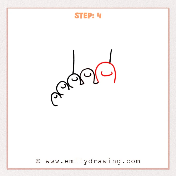 how to draw a foot - Step 4 of how to draw a leg—the big toe outline is smoothed and a wider curved toenail line is added inside.