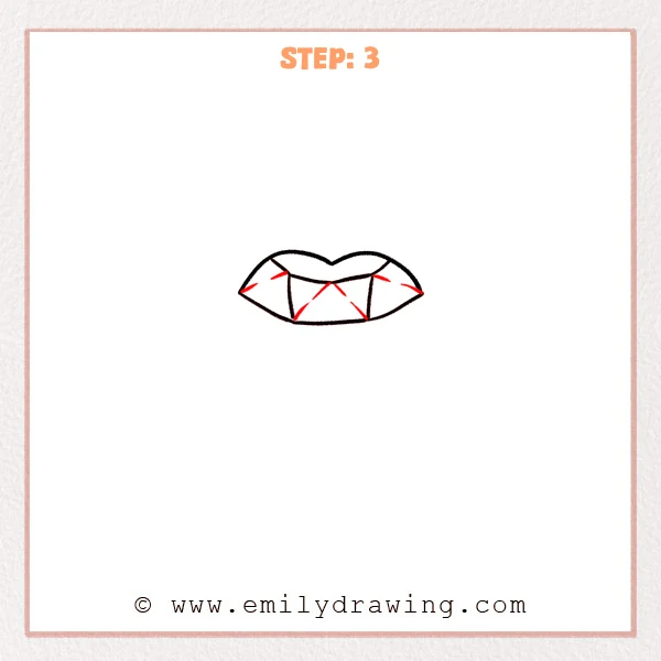 how to draw a gemstone - A gemstone drawing gains diagonal facet lines inside the center area and short diagonal marks on the side facets for extra detail.
