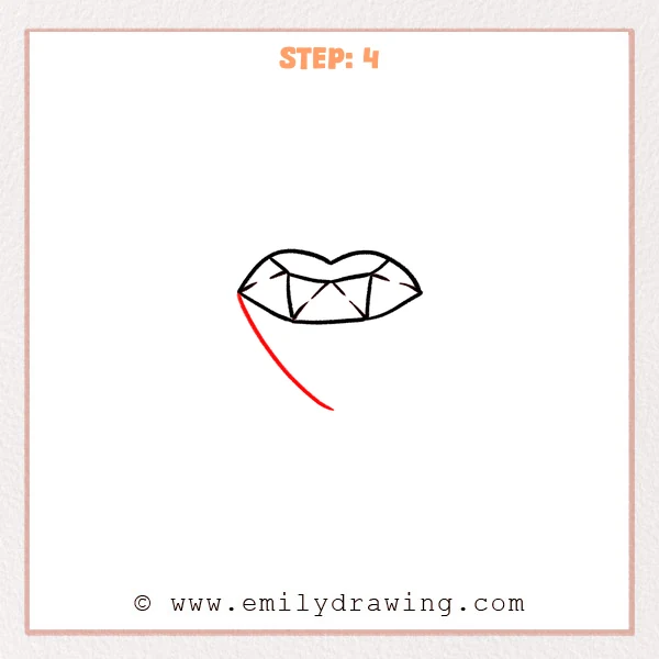 how to draw a gemstone - A gemstone drawing adds a long downward curve from the left side, tapering toward a pointed bottom tip.