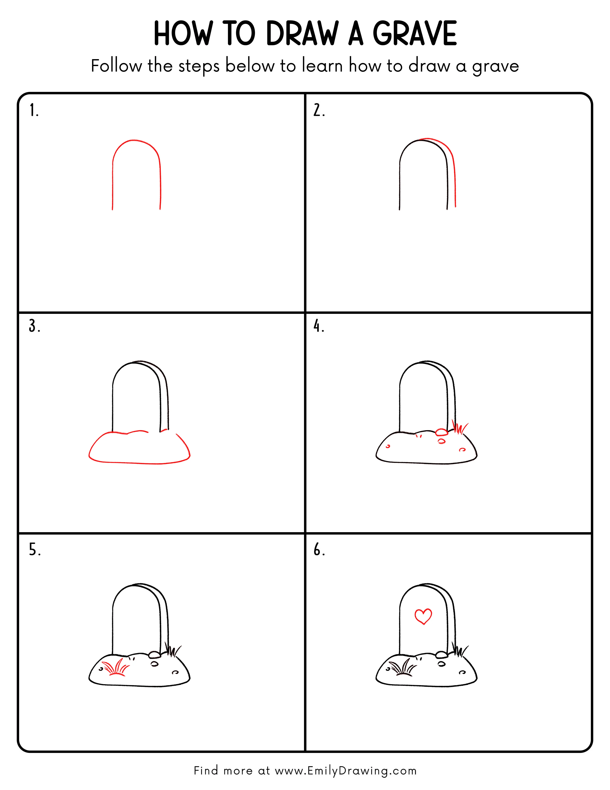 Printable Grave Drawing Guide