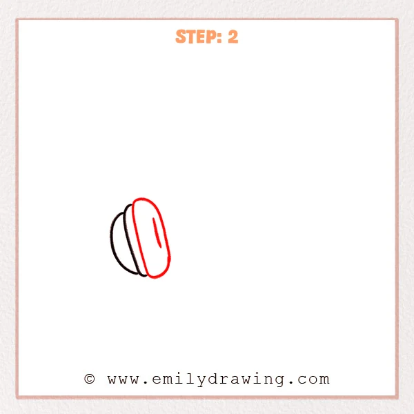 how to draw a headphones - Step 2