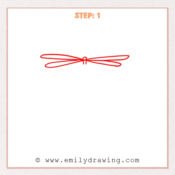 how to draw a helicopter - Early sketch of a helicopter showing two long oval rotor blades crossing at a small central hub.