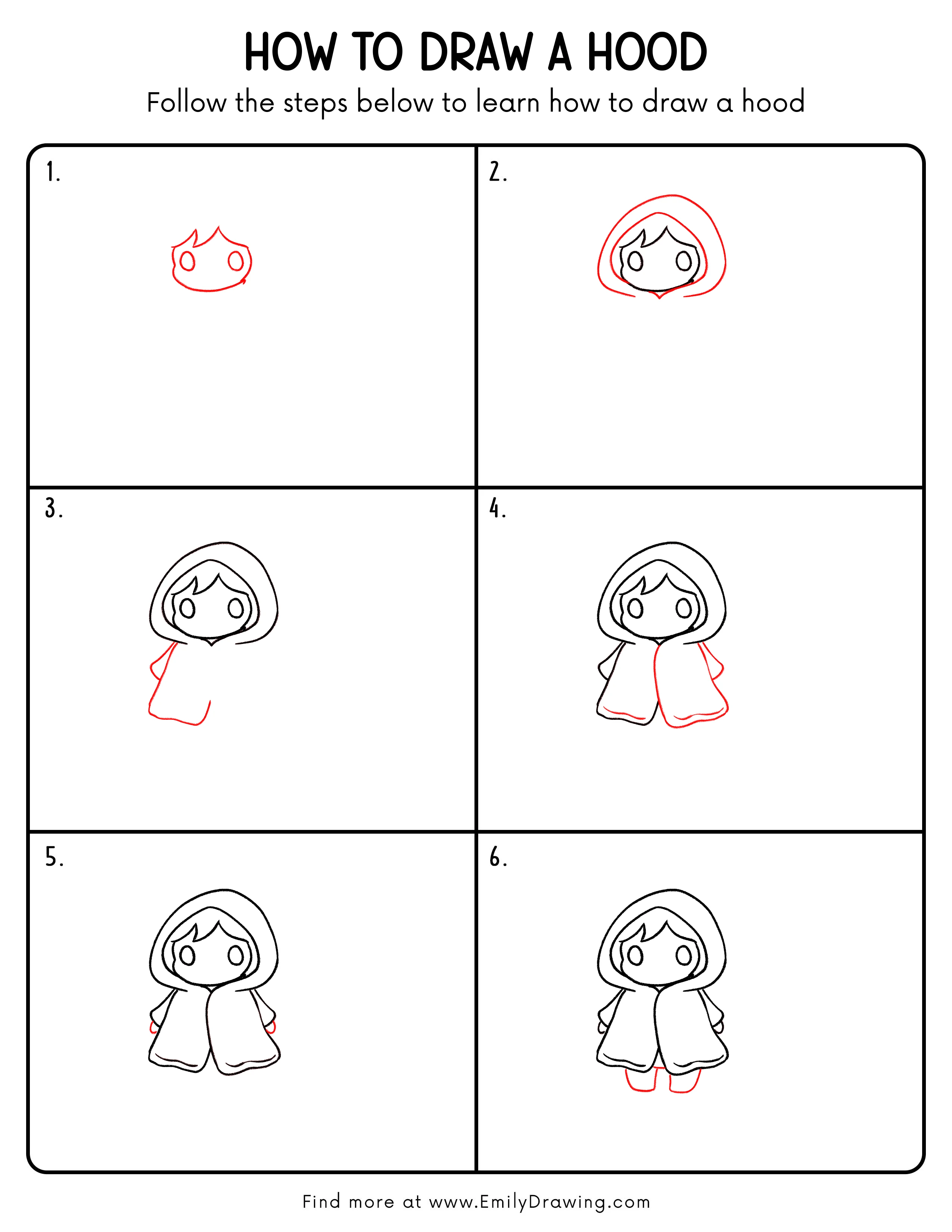 Printable Hood Drawing Guide