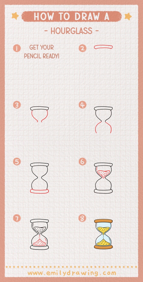 how to draw a hourglass pinterest pin