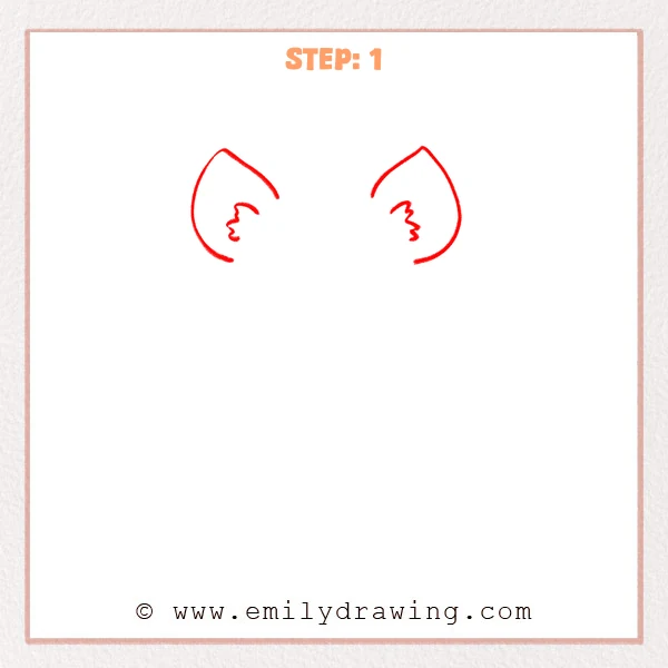 how to draw a hyena - Step 1