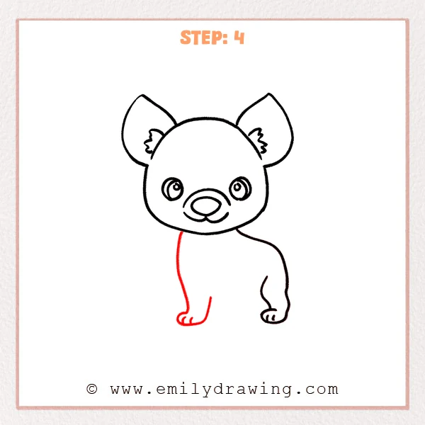 how to draw a hyena - Step 4