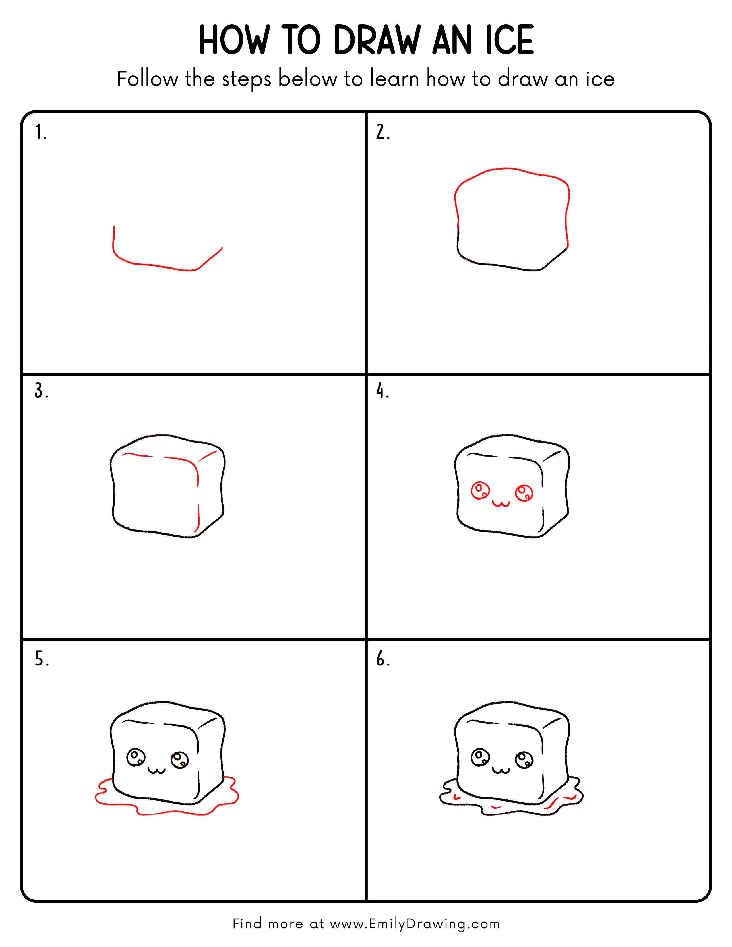 Printable Ice Drawing Guide