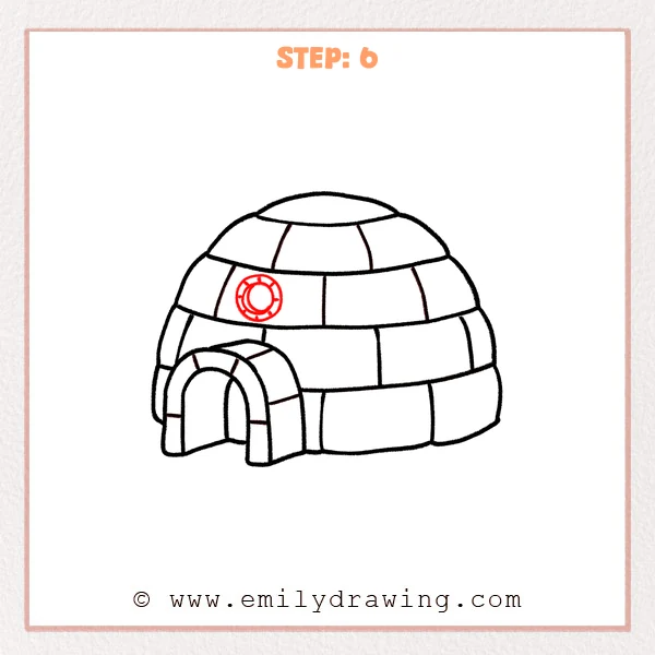 how to draw an igloo - Step 6