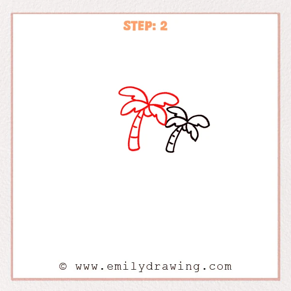 how to draw an island - Step 2