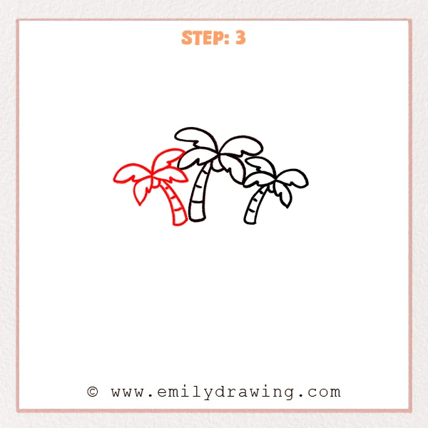 how to draw an island - Step 3