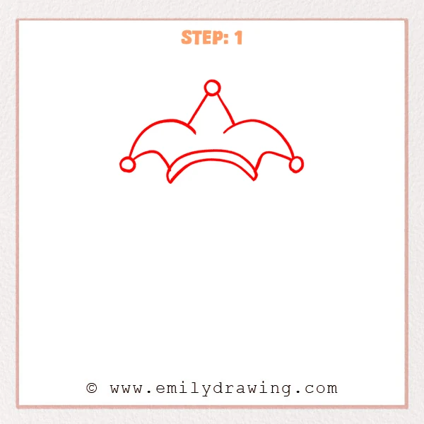 how to draw a jester - Step 1