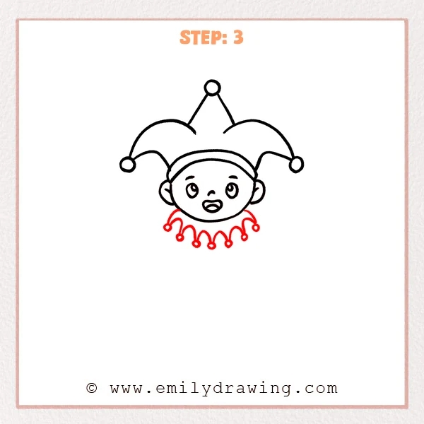 how to draw a jester - Step 3