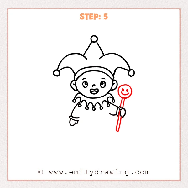 how to draw a jester - Step 5