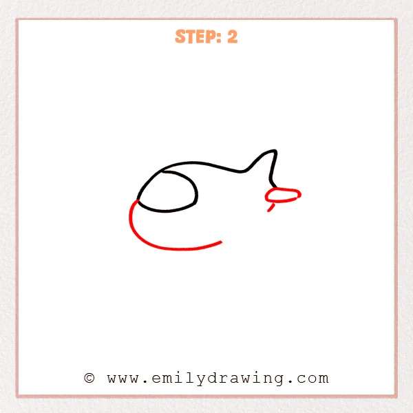 how to draw a jet - Step 2