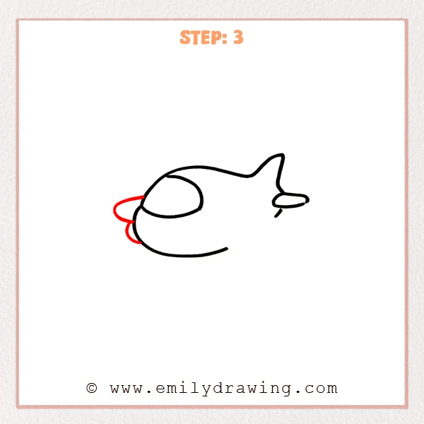 how to draw a jet - Step 3