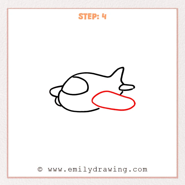 how to draw a jet - Step 4