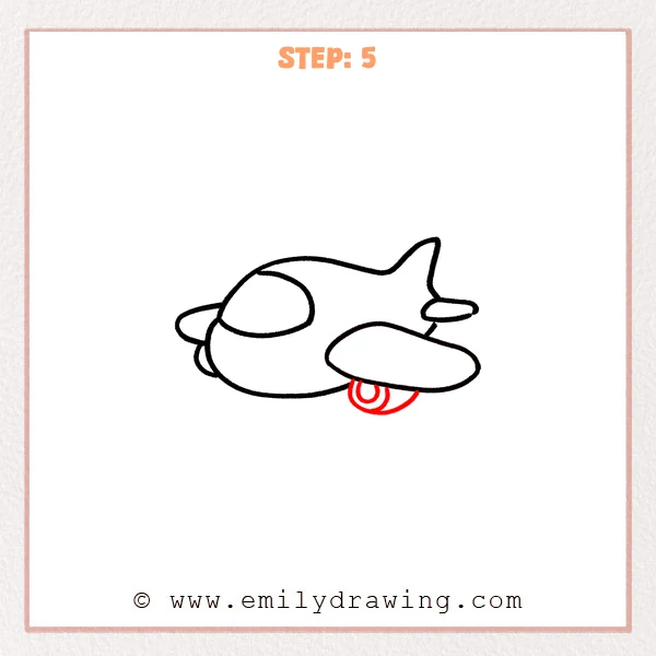 how to draw a jet - Step 5