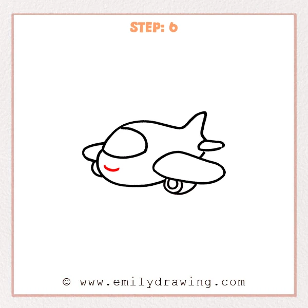 how to draw a jet - Step 6