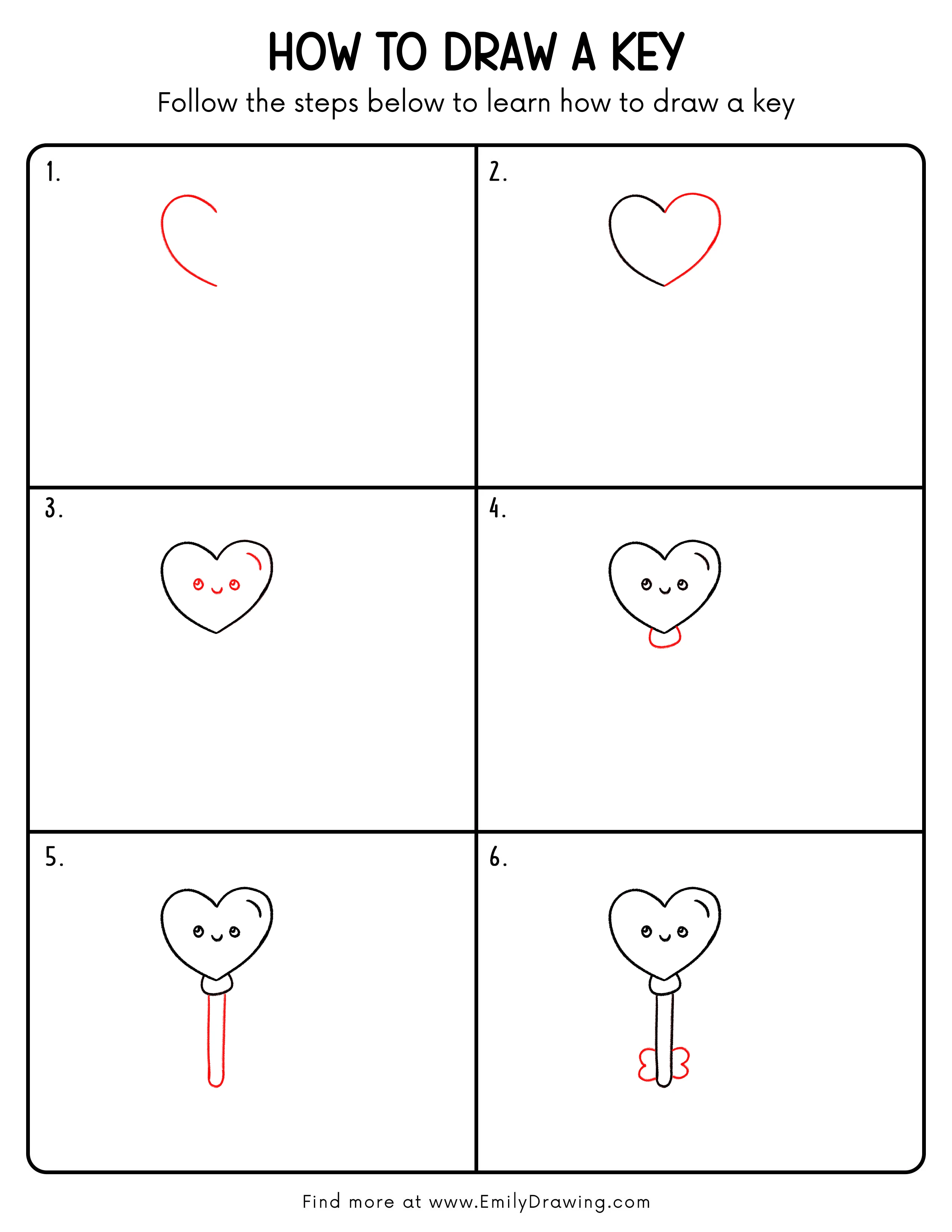 Printable Key Drawing Guide