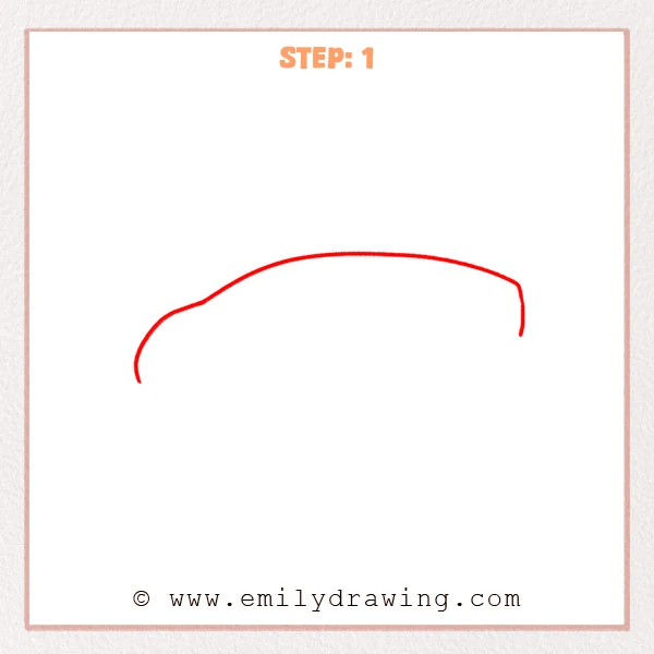 how to draw a lamborghini - Step 1