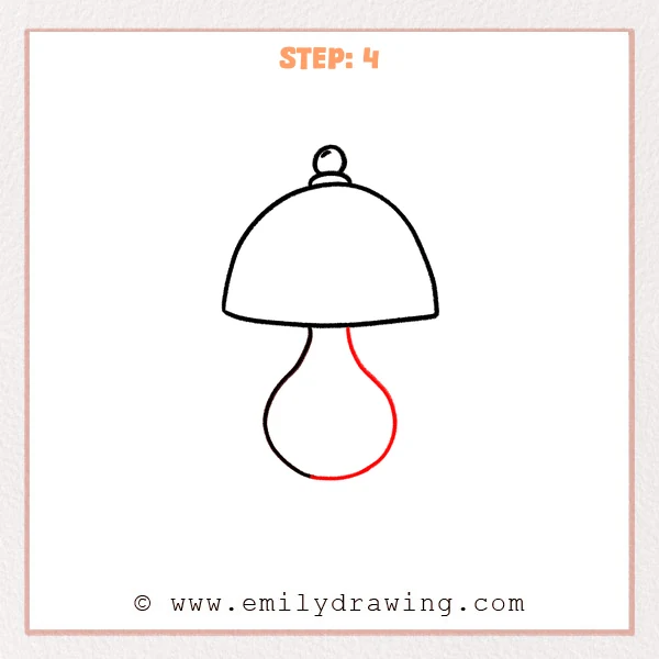 how to draw a lamp - Step 4