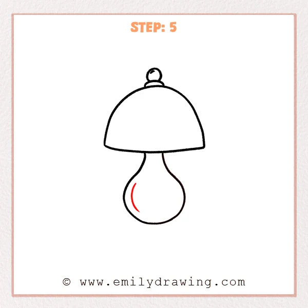 how to draw a lamp - Step 5