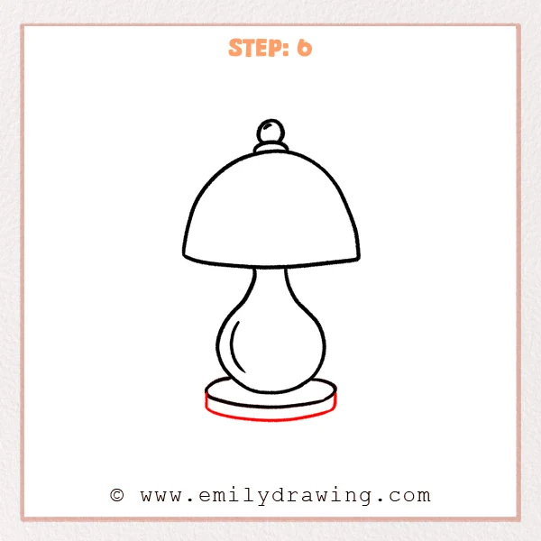 how to draw a lamp - Step 6