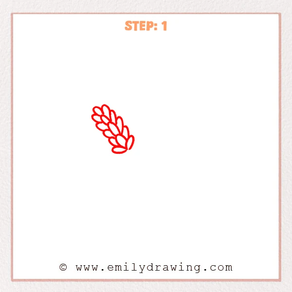 how to draw a lavender - Step 1