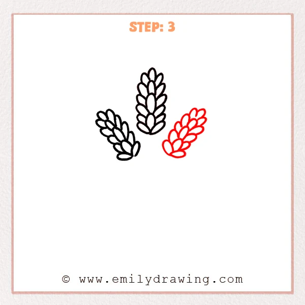 how to draw a lavender - Step 3