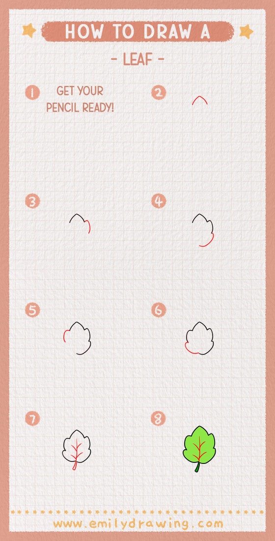 how to draw a leaf pinterest pin