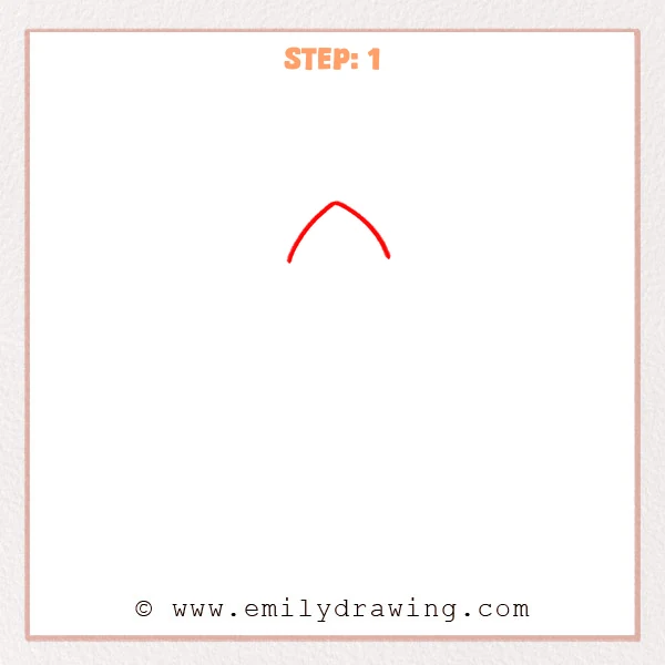 how to draw a leaf - Step 1