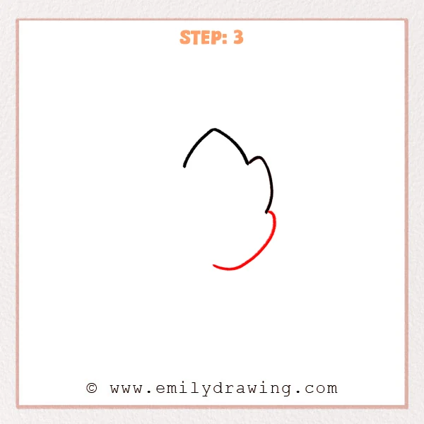 how to draw a leaf - Step 3
