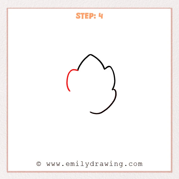 how to draw a leaf - Step 4